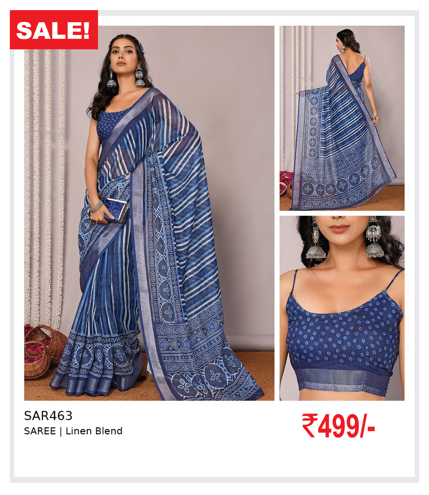 LINEN BLEND SAREE