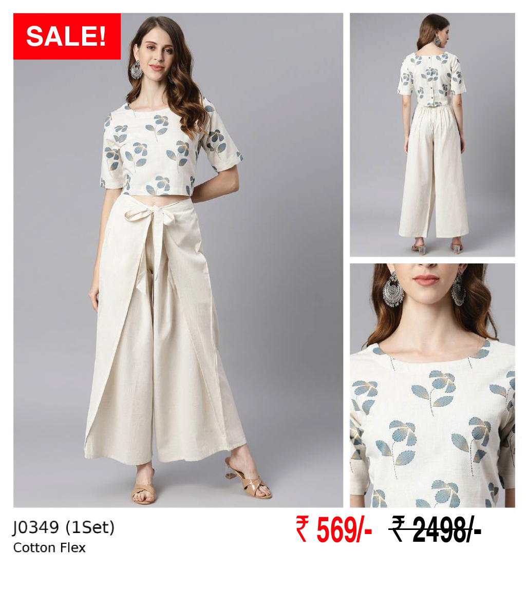 Crop Top with Plazzo