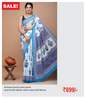 Exclusive hand screen prints  pure & soft malmal cotton saree with blouse