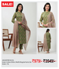 Green Cotton Ethinc Motifs Regular Kurta Set - Green / XL