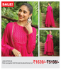 Pink Georgette Foil Printed Anarkali Kurta Set