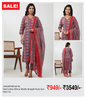 Red Cotton Ethnic Motifs Straight Kurta Set - Red / XL