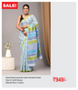 Hand block printed Cotton Mulmul Saree