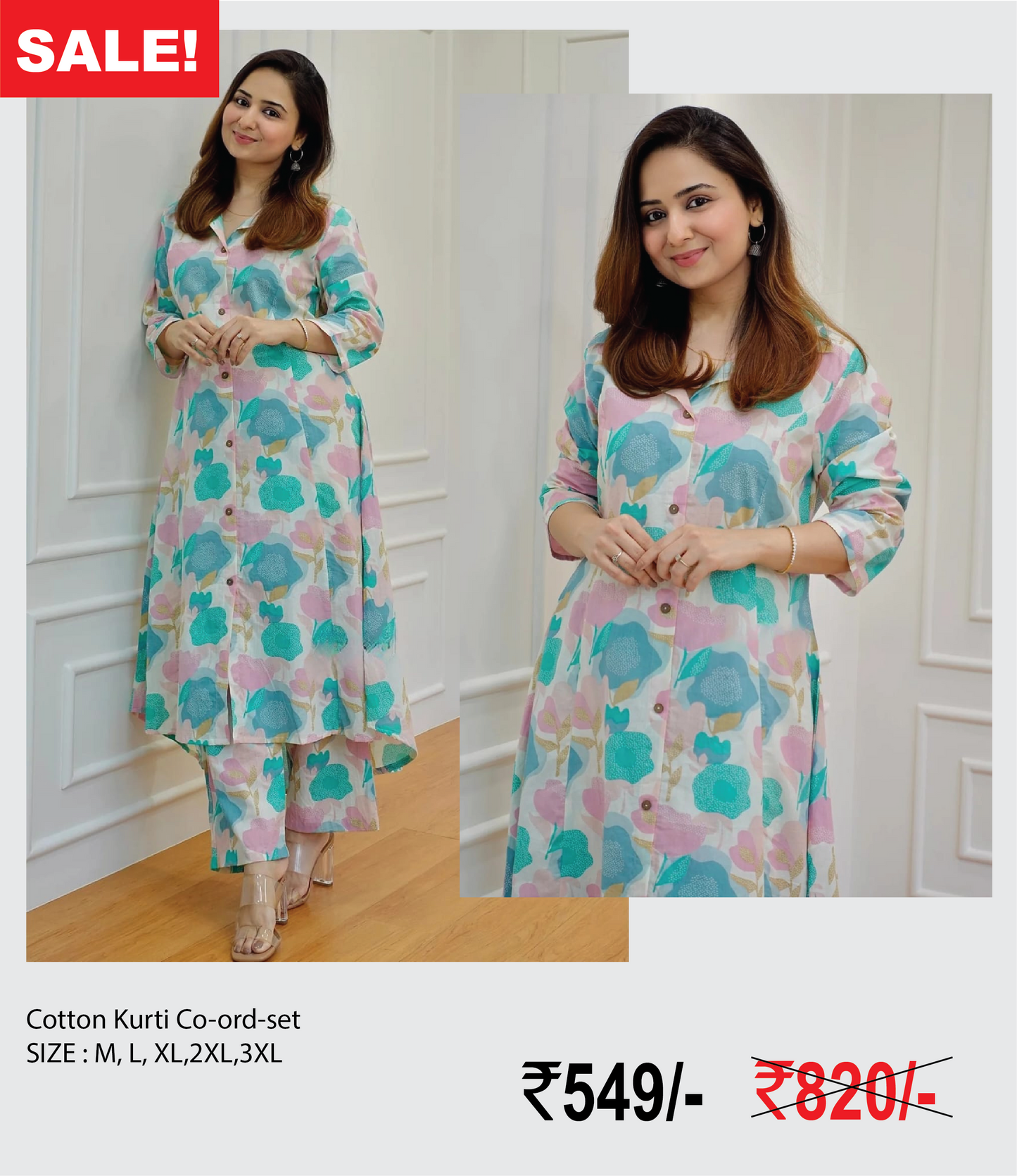Cotton Kurti co-ord-set