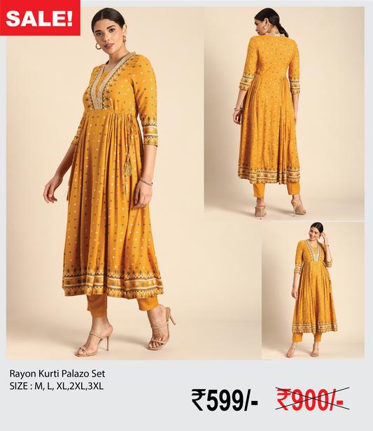 Rayon kurti Palazo set