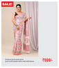 Exclusive hand screen prints  pure & soft malmal cotton saree with blouse