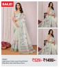 Light Green Cotton Linen Floral Printed Daily Wear Saree with Blouse Piece