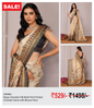 Beige Chanderi Silk Warli Print Printed Chanderi Saree with Blouse Piece