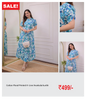 Cotton Floral Printed A- Line Anarkalai kurthi